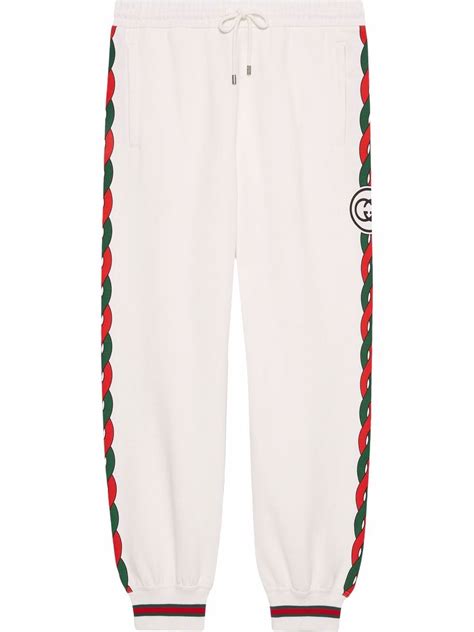 gucci red and green pants|Gucci track pants women's.